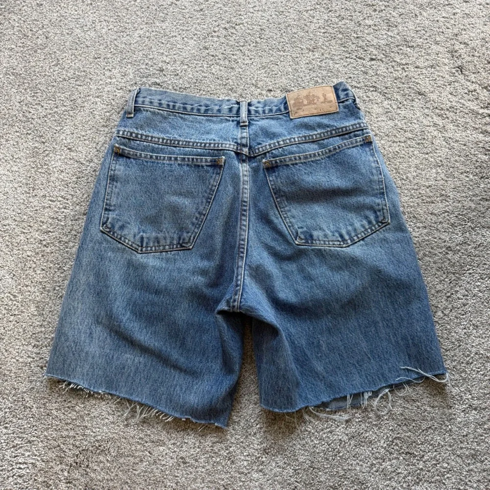 Marithe Francois Girbaud Vintage Denim Cut Off Shorts Blue USA Size 11/12